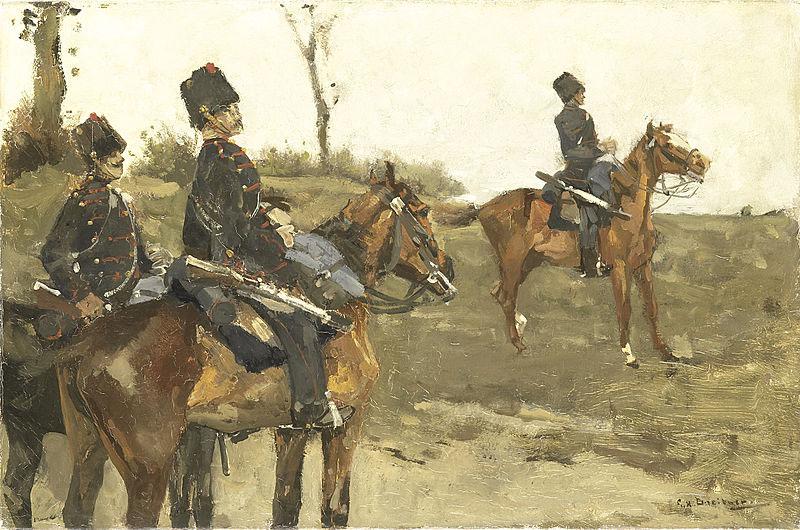 George Hendrik Breitner Hussars France oil painting art